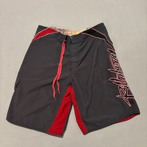 Billabong Mark Occhilupp Swim Trunks Boardshorts Size 34 34x10 Gray Y2K Beach Su